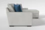 Delano Ash Grey 125" 2 Piece Sectional With Right Arm Facing Chaise - Side