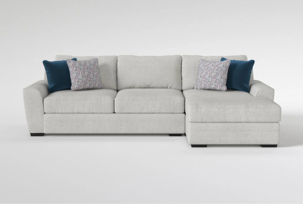 Delano Ash Grey 125" 2 Piece Sectional With Right Arm Facing Chaise