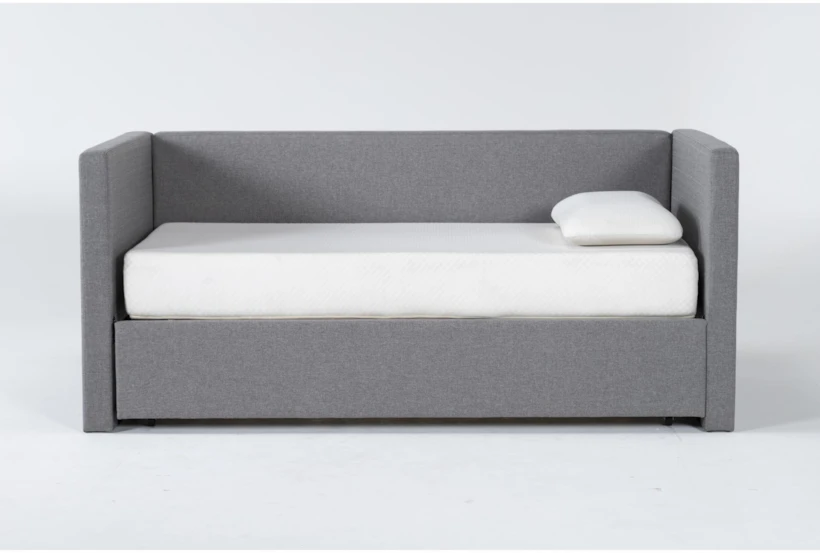 Emmerson II Grey Upholstered Full Daybed With Trundle - 360