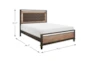 Axell King Wood & Upholstered Panel Bed With Led Lighting - Detail