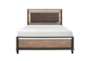 Axell King Wood & Upholstered Panel Bed With Led Lighting - Front