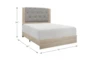 Corinne California King Wood & Upholstered Panel Bed - Detail