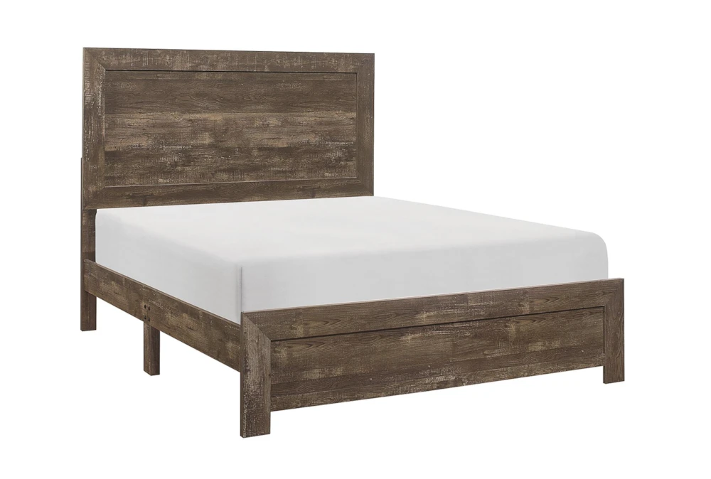 Barret Brown Full Wood Panel Bed