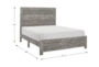 Barret Grey Queen Wood Panel Bed - Detail
