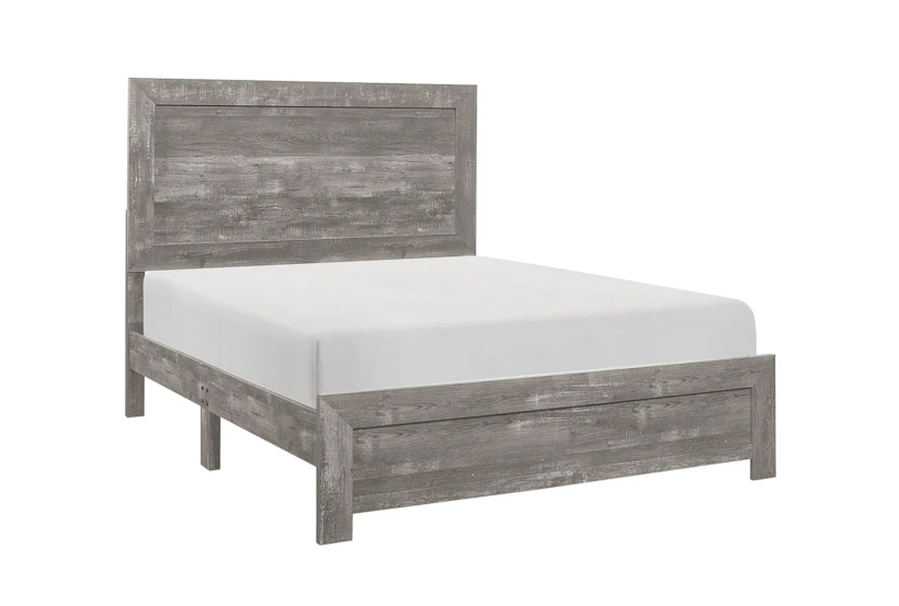 Barret Grey Queen Wood Panel Bed - 360