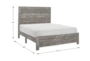 Barret Grey California King Wood Panel Bed - Detail