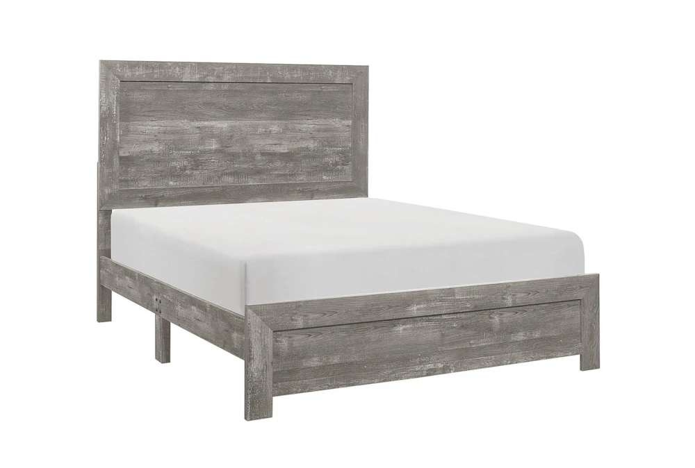 Barret Grey California King Wood Panel Bed