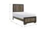 Angus Twin Wood Panel Bed - Detail