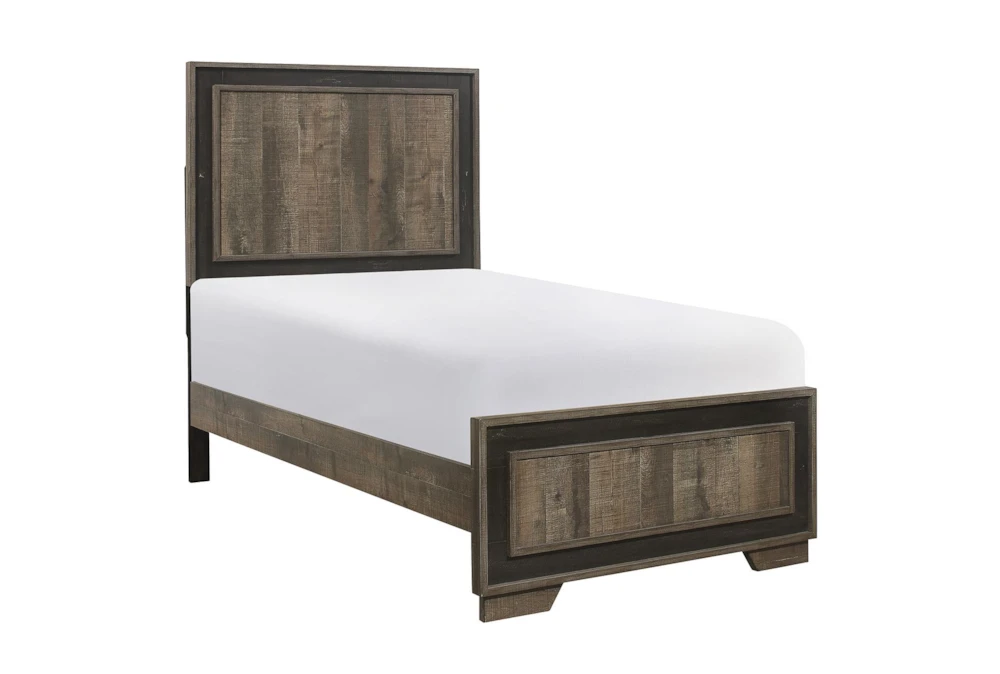 Angus Twin Wood Panel Bed