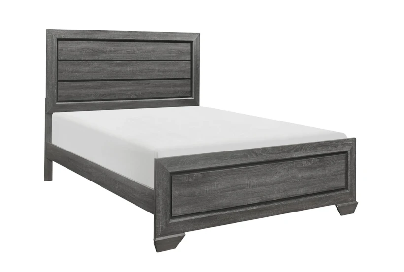 Declan Grey King Wood Panel Bed - 360