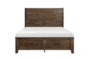 Callum California King Wood Platform Bed With Storage - Front