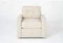 Switch Porcelain Microfiber 34" Swivel Accent Chair - Front