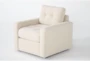 Switch Porcelain Microfiber 34" Swivel Accent Chair - Side