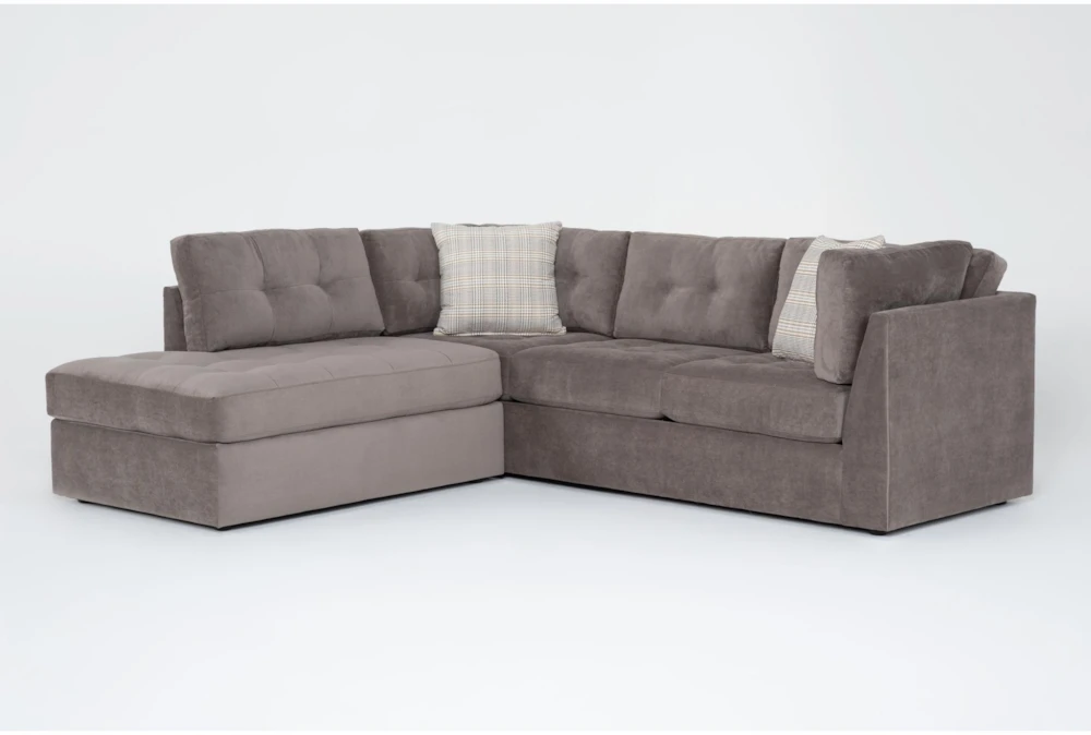 Switch Charcoal 94" 2 Piece Sectional With Left Facing Bumper Chaise