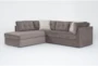 Switch Charcoal 94" 2 Piece Sectional With Left Facing Bumper Chaise - Signature