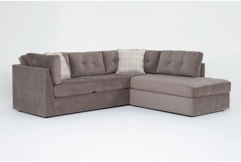 Switch Charcoal 94" 2 Piece Sectional With Right Facing Bumper Chaise - 360
