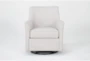 Samira Bone Swivel Glider Accent Arm Chair - Front