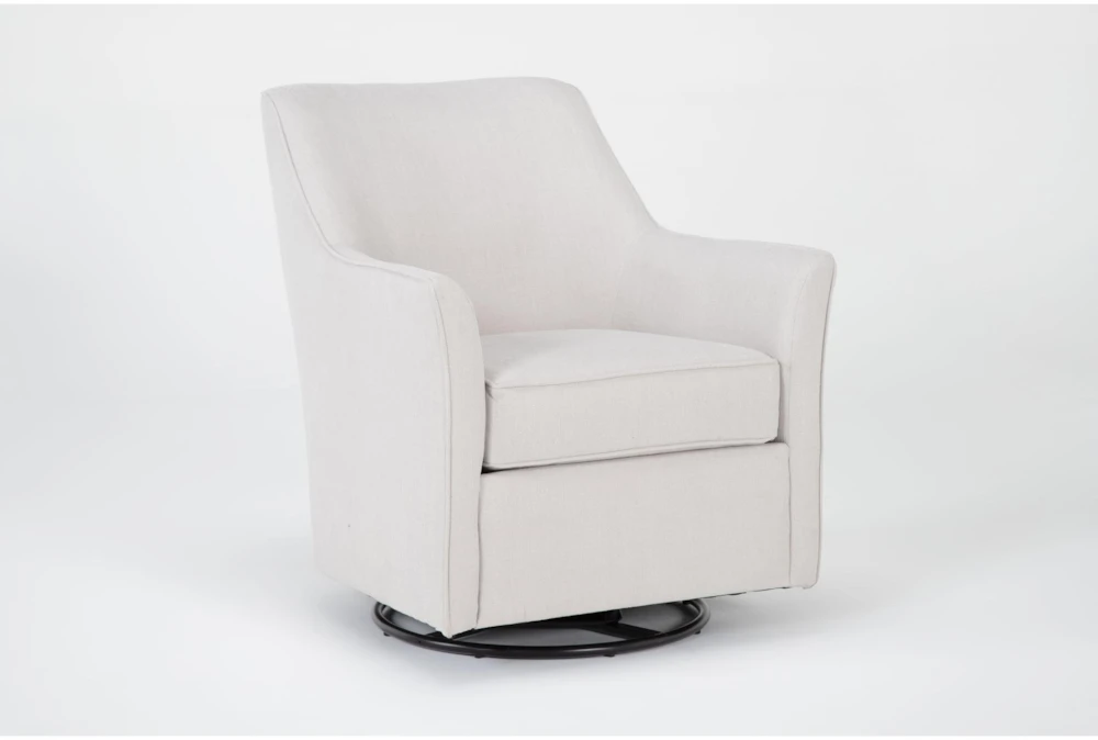Samira Bone Swivel Glider Accent Arm Chair