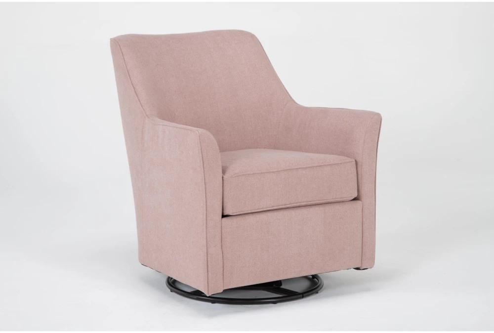 Samira Blush Swivel Glider Accent Arm Chair