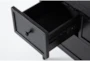 Austen Black 3-Drawer Nightstand w/ USB - Detail