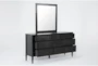 Austen Black 9-Drawer Dresser/Mirror - Side