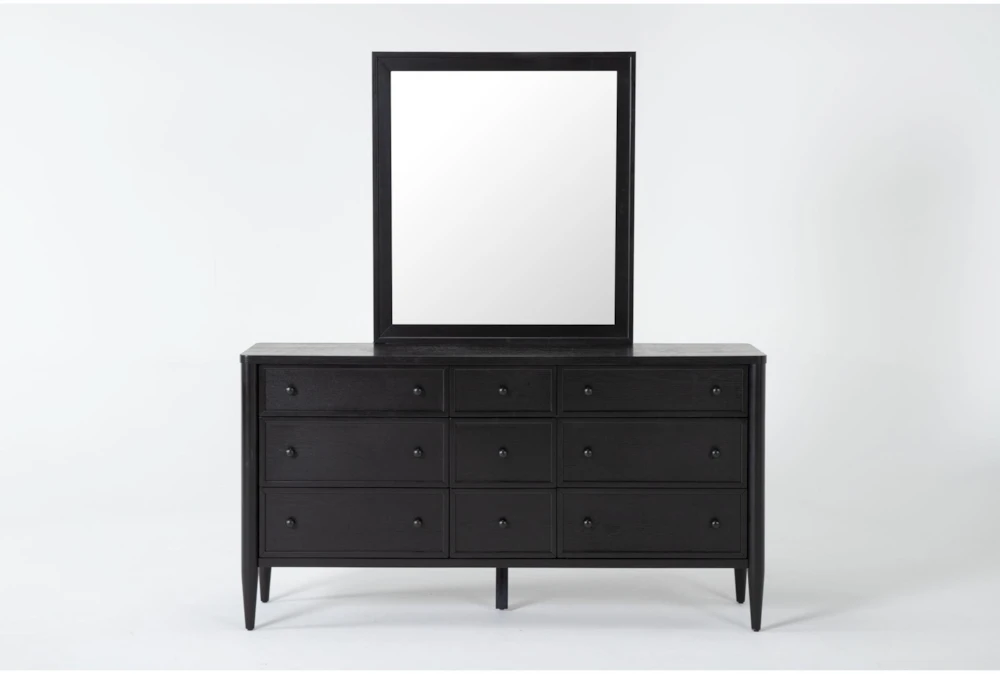 Austen Black 9-Drawer Dresser/Mirror