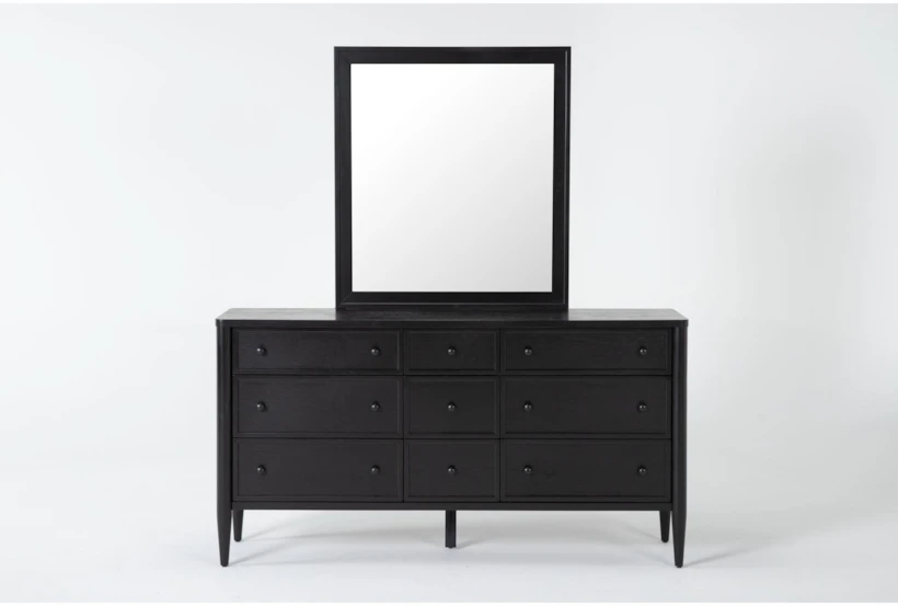 Austen Black 9-Drawer Dresser/Mirror - 360