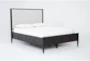 Austen Black King Wood & Upholstered Panel Bed With Side Storage - Side