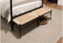 Austen Black Dining Bench With Woven Seat - Room