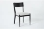 Austen Black Dining Chair With Upholstered Seat - Side