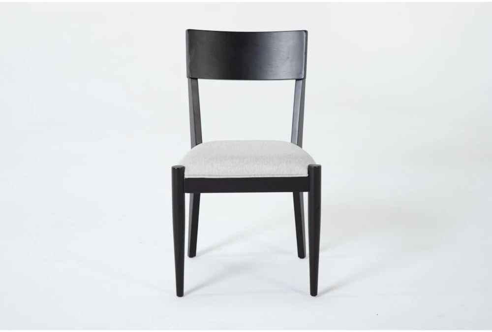 Austen Black Dining Chair With Upholstered Seat