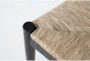 Austen Black Dining Chair With Woven Seat - Detail