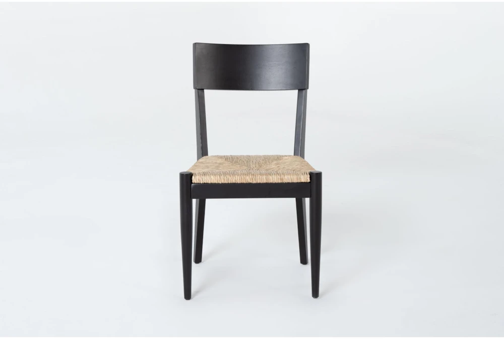 Austen Black Dining Chair With Woven Seat