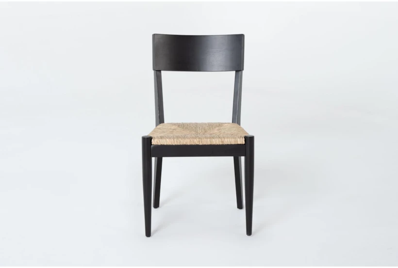 Austen Black Dining Chair With Woven Seat - 360