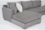 Pierson Grey Chenille 3 Piece Sectional With Left Arm Facing Chaise - Detail