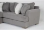 Pierson Grey Chenille 3 Piece Sectional With Left Arm Facing Chaise - Detail