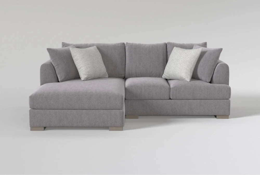 Pierson Grey Chenille 109" 2 Piece Sectional With Left Arm Facing Chaise
