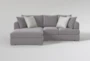 Pierson Grey Chenille 109" 2 Piece Sectional With Left Arm Facing Chaise - Signature
