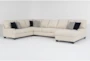 Harper Foam III Microfiber 157" 4 Piece Sectional With Right Arm Facing Chaise - Signature