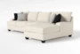 Harper Foam III Microfiber 124" 2 Piece  Sectional With Right Arm Facing Chaise - Side