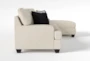 Harper Foam III Microfiber 124" 2 Piece  Sectional With Right Arm Facing Chaise - Side