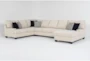 Harper Foam III Microfiber 157" 3 Piece Sectional With Right Arm Facing Chaise - Signature