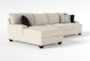Harper Foam III Microfiber 124" 2 Piece Sectional With Left Arm Facing Chaise - Side