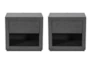 Alor Grey 1-Drawer Nightstand With USB Set Of 2 - Signature
