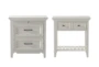 Presby White 2-Drawer & Open Nightstand With USB Set Of 2 - Signature