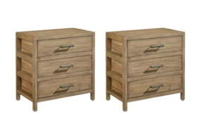 Magnolia Home Scaffold 3 Drawer Nightstand By Joanna Gaines Set Of 2