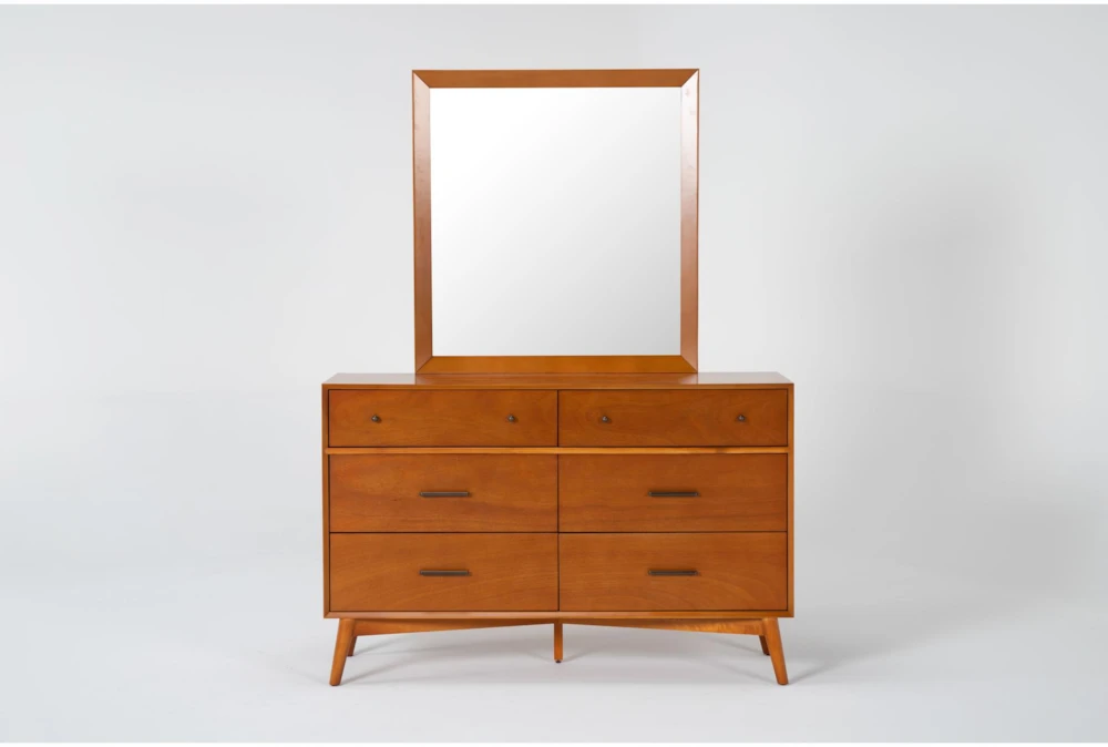 Alton Cherry II 6-Drawer Dresser/Mirror