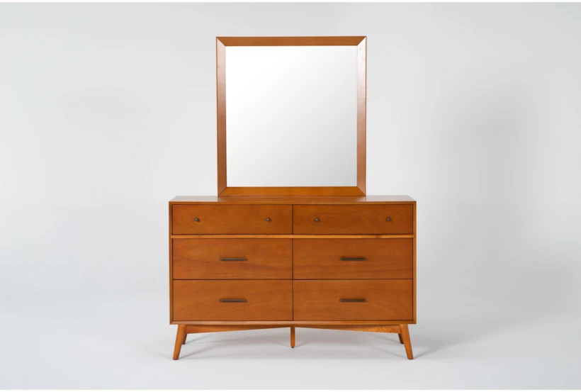 Alton Cherry II 6-Drawer Dresser/Mirror - 360