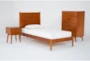 Alton Cherry II Twin Wood Platform Bed & Headboard 3 Piece Bedroom Set Set With Night Table - Signature