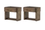 Perris Rustic Fawn 1-Drawer Nightstand Set Of 2 - Signature
